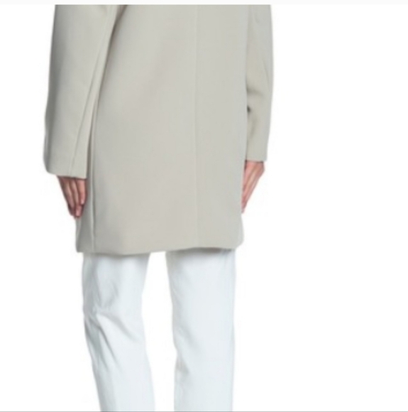Tahari Jayden Crepe Topper Jacket Long Blazer Cream Tan Size XS - Picture 3 of 12